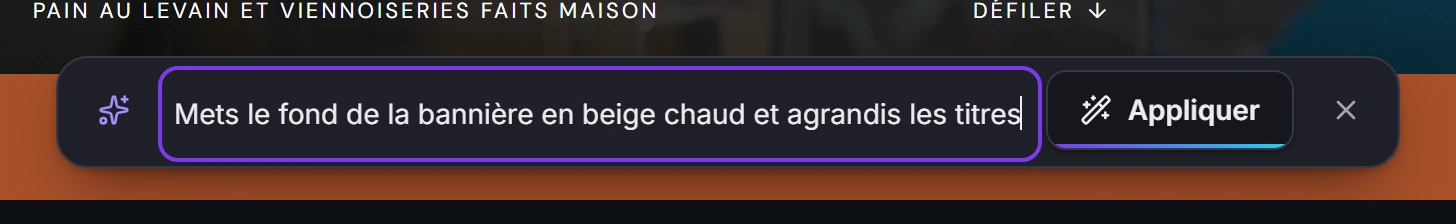 La barre de commande de l’éditeur Simplisite